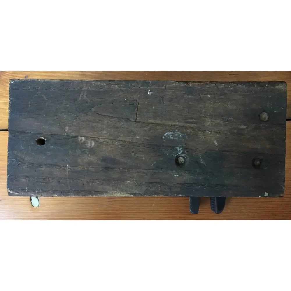 Vintage Antique Primitive Cork Press Cast Iron Crimp Crimpers Walnut Nut Cracker